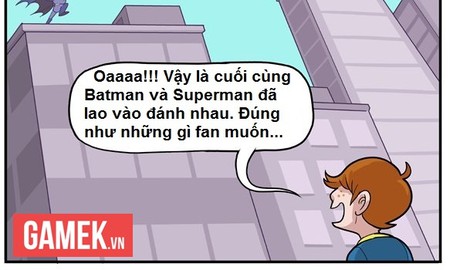 Truyện tranh hài - Ai mới là người được lợi khi Batman đánh Superman