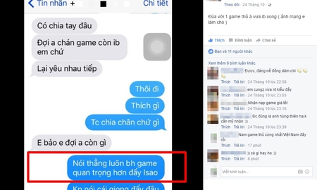 Nam game thủ cứng nhất Việt Nam chat với người yêu "game quan trọng hơn đấy thì sao?"