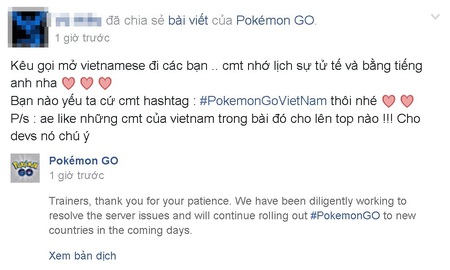 Vào đây góp sức ngay nến bạn muốn Pokemon GO nhanh chóng về Việt Nam