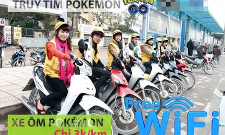 "Đến quỳ" với dịch vụ xe ôm phục vụ chơi Pokemon GO