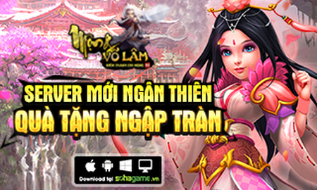 Khai mở server mới Ngân Thiên, Mộng Võ Lâm tặng ngay Giftcode giá trị