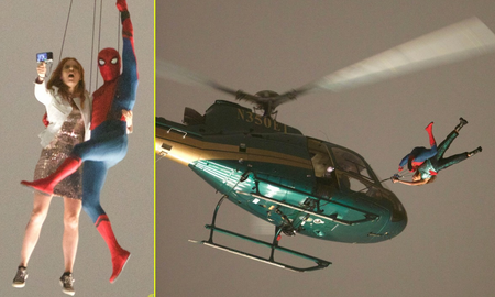 Lộ cảnh Spider-Man bế người yêu nhảy khỏi máy bay trong phim mới