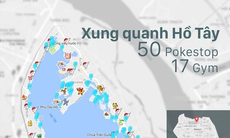 Những địa điểm tập trung nhiều Pokemon nhất tại Việt Nam