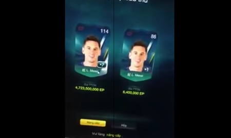 Học đòi các thánh ép thẻ, game thủ FIFA Online 3 Việt 'đập' Messi EC16 +7 vs +1