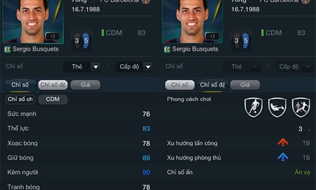 FIFA Online 3 - Sergio Busquets EC16: Xương sống của nhà vô địch