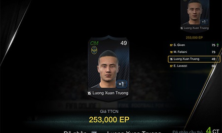 FIFA Online 3: Xuân Trường tiếp tục gây bão TTCN, tăng giá gấp 1500 lần!