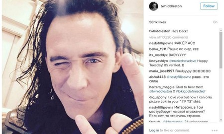 "Soái ca" Loki tiết lộ hình ảnh đầu tiên của mình trong Thor: Ragnarok
