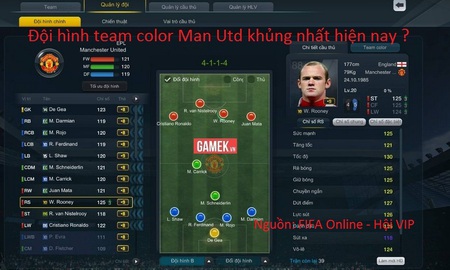 FIFA Online 3: Cận cảnh team color Man Utd mạnh nhất hiện nay