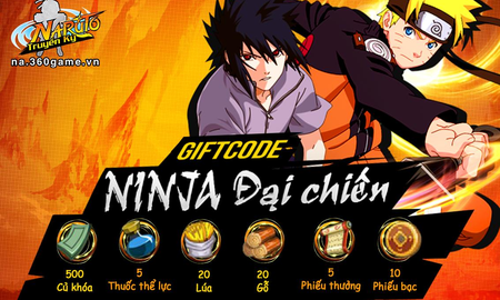 Naruto Truyền Kỳ tặng 700 Giftcode nhân sự kiện Closed Beta