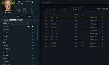 FIFA Online 3: Những thẻ WC10 bổ sung tốt cho team color Hà Lan