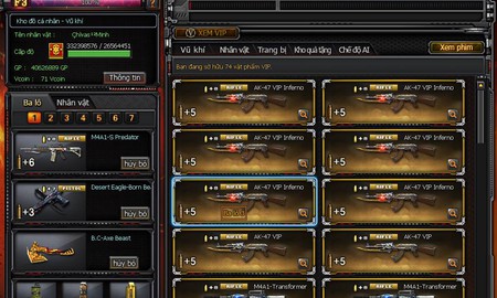 Bất ngờ tài khoản Đột Kích 'siêu khủng' được rao bán với giá khá 'mềm'