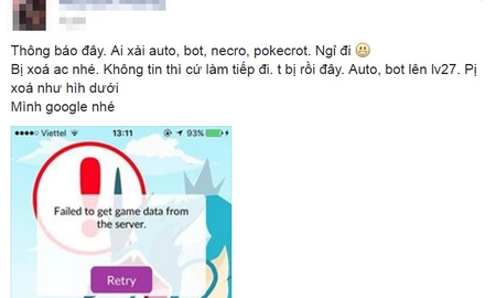 Đã có không ít tài khoản Pokemon GO Việt bị khóa do gian lận