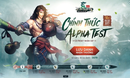 Võ Lâm Truyền Kỳ Web chính thức Alpha Test tại Việt Nam ngày 06/05