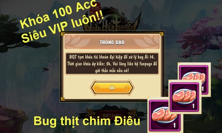 Không cả nể Vip, Kim Dung Quần Hiệp 2.0 mạnh tay khóa hơn 100 tài khoản trục lợi bug game
