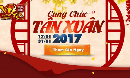 Ngạo Kiếm Vô Song tung server mới Kiều Phong, cùng gamer đón Tết Nguyên đán Đinh Dậu 2017