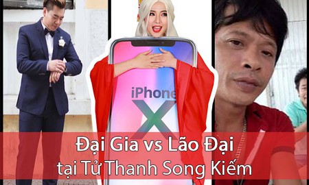 Lão đại và Đại gia so găng trong trận chiến iPhone X tại Tử Thanh Song Kiếm