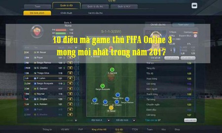 10 điều mà game thủ FIFA Online 3 mong mỏi nhất trong năm 2017 (P2)