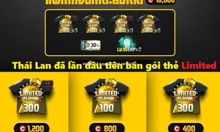 Không thể tin nổi, FIFA Online 3 Thái Lan đã bán gói thẻ Limited