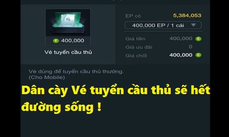 FIFA Online 3: Giá bán vé tuyển cầu thủ tăng mạnh, các "Tỷ phú thời gian" hết đất cày