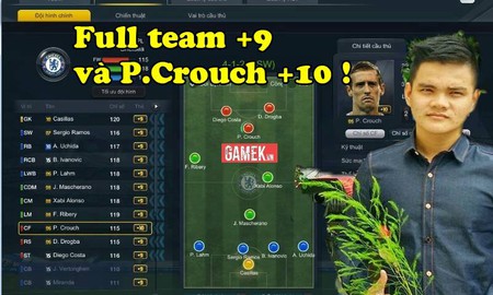 FIFA Online 3: Trải nghiệm đội hình full +9 với điểm nhấn P.Crouch +10 cực độc đáo