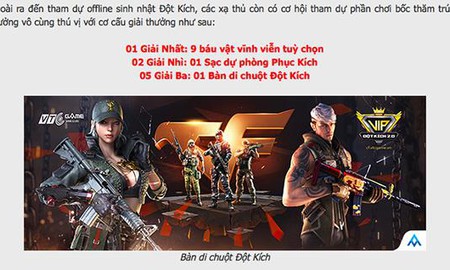 VTC Game chơi trội tặng 9 báu vật vĩnh viễn tuỳ chọn cho game thủ Đột Kích