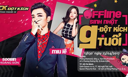 Game thủ sẽ được giao lưu với Miu Lê và Soobin Hoàng Sơn tại sinh nhật Đột Kích