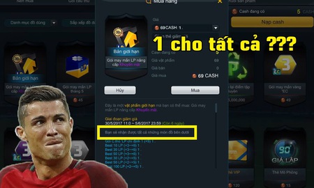 FIFA Online 3: Lỗi “đánh máy” khi hiển thị thông tin vật phẩm này đã nhiều game thủ “tưởng bở”