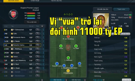FIFA Online 3: Vị “vua” trở lại “ngai vàng” với đội quân toàn huyền thoại 11000 tỷ EP