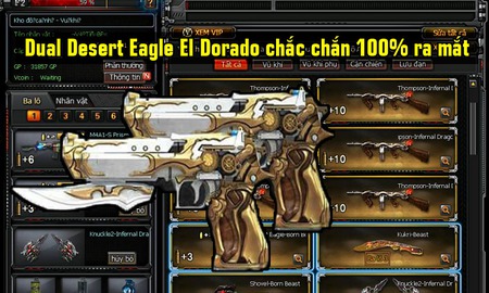 Đột Kích: Khẩu lục đội Vip – Dual Desert Eagle El Dorado chắc chắn sẽ được cập nhật trong hè này