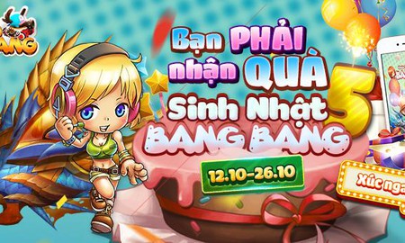 Bang Bang Online đón sinh nhật 5 tuổi với game thủ Việt