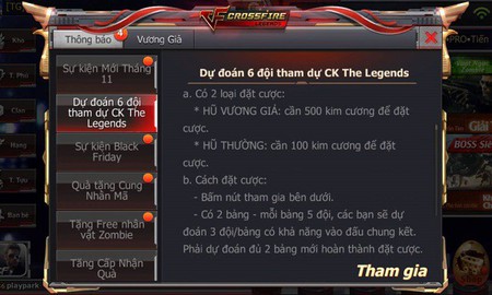 CFL – Dự đoán 6 đội game vào chung kết The Legends để nhận thật nhiều gem