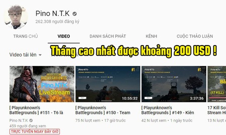 Đột Kích: Thu nhập từ việc làm video Đột Kích quá thấp, youtuber Pino chuyển hướng sang làm PUBG