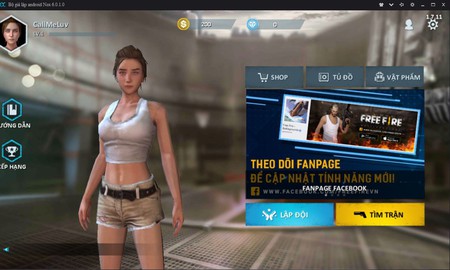Hướng dẫn chơi game Việt Free Fire trên PC với NoxPlayer