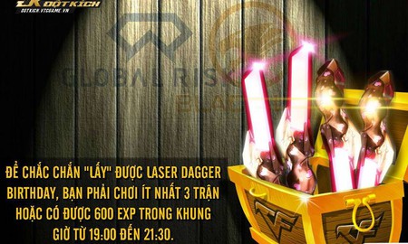 Dao Laser bắt đầu được trao vào hòm đồ của người chơi Đột Kích, nhưng dùng nó vẫn có thể “ăn kick"