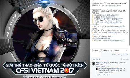Game thủ Đột Kích đồng loạt treo avatar CFSI 2017 cổ vũ tinh thần đội tuyển Việt Nam