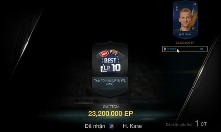 FIFA Online 3: NPH đã chính thức công khai danh sách cầu thủ trong gói “Top 10 LP & WL”