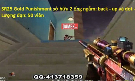 SR25 Gold Punishment: Mẫu Sniper kết hợp… súng phóng lựu cực dị trong Đột Kích