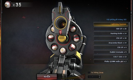 Trải nghiệm giao diện quay quả cầu may mắn mới của Đột Kích