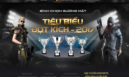 Khởi động sự kiện “Bình chọn gương mặt Đột Kích tiêu biểu 2017”