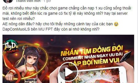 Cày đồ quá dễ dàng, game thủ tự tin chơi Tây Du Phong Thần Ký mà chẳng cần nạp 1 xu