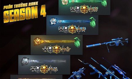 Game thủ Đột Kích đua nhau nhận quà Rank Season 4