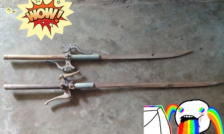 Tuổi nhỏ tài cao, game thủ nhí chế được 2 thanh kiếm trứ danh của Kirito từ… phanh xe đạp hỏng
