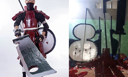 Ấn tượng trước bộ cosplay Uchiha Madara làm hoàn toàn từ thùng xốp, bìa và keo 502 của chàng game thủ khéo tay