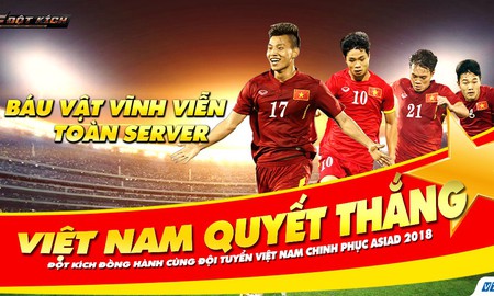 Có bản quyền Asiad, VTC Game nhuộm đỏ server mừng chiến thắng của đội tuyển