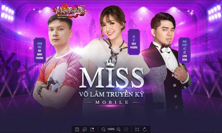 Bích Phương là nữ giám khảo chính của Miss Võ Lâm Truyền Kỳ Mobile