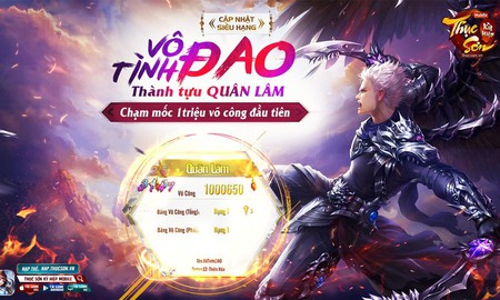 Thục Sơn Kỳ Hiệp Mobile đã có game thủ đạt 1 triệu võ công, trở thành Quân Lâm Thiên Hạ