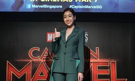Hoa Hậu Đỗ Mỹ Linh nổi bật trong phong cách “chị Đại” bắn tiếng Anh trôi chảy tại họp báo phim Captain Marvel