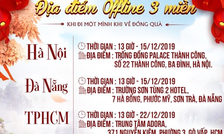 Tưng bừng sinh nhật 1 tuổi, BQT Tình Kiếm 3D công bố lộ trình BIG OFFLINE ba miền Bắc Trung Nam
