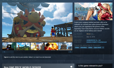 Hướng dẫn đổi IP để tải và chơi One Piece: World Seeker trên Steam tại VIệt Nam