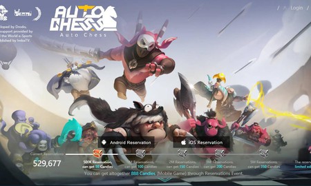 Trò chơi nhân phẩm Auto Chess Mobile mở trang chủ tiếng Anh, cho đăng ký bằng e-mail